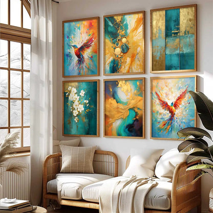 Nature Inspired Framed Art Posters for Home and Office Wall Decor