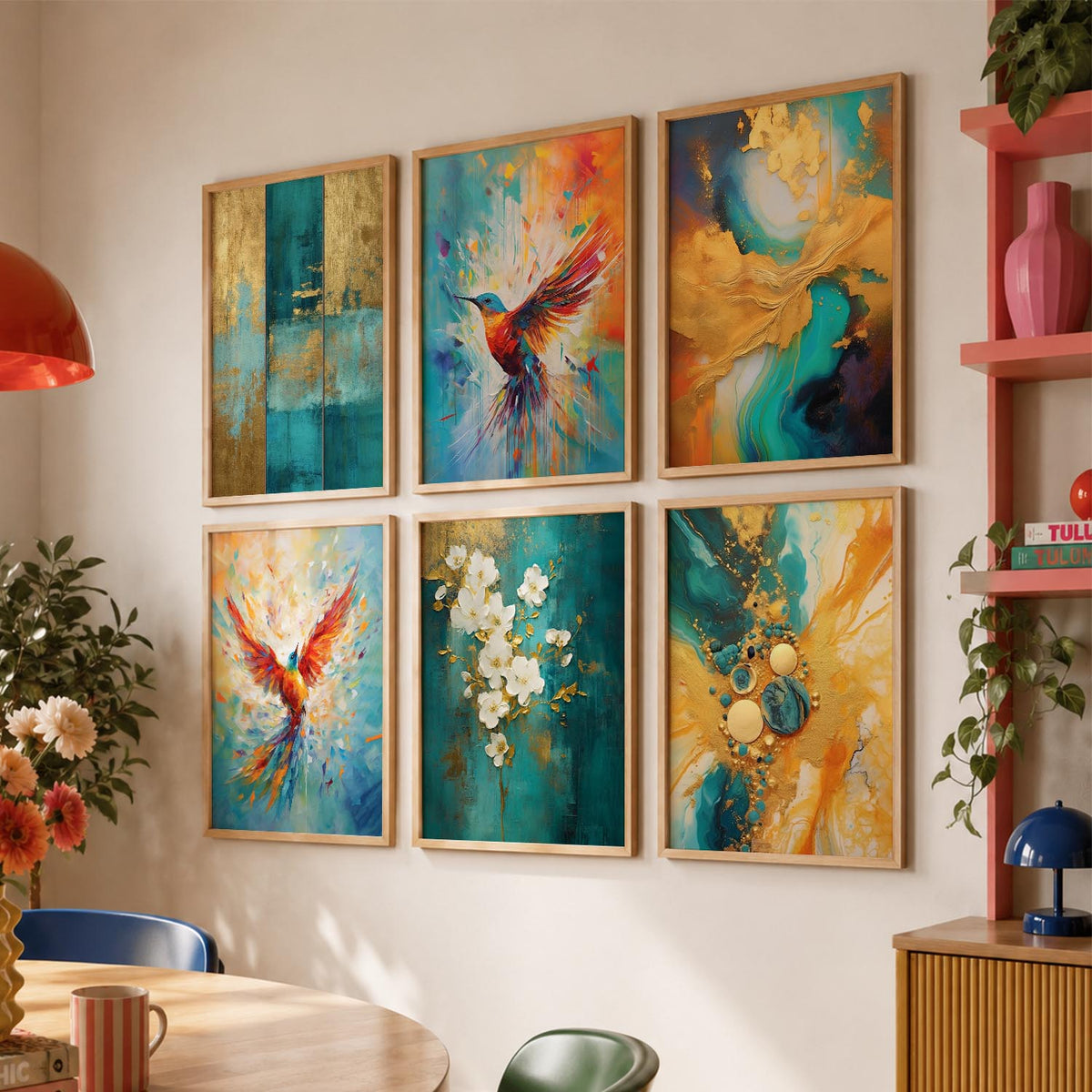 Nature Inspired Framed Art Posters for Home and Office Wall Decor