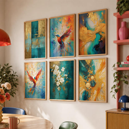 Nature Inspired Framed Art Posters for Home and Office Wall Decor