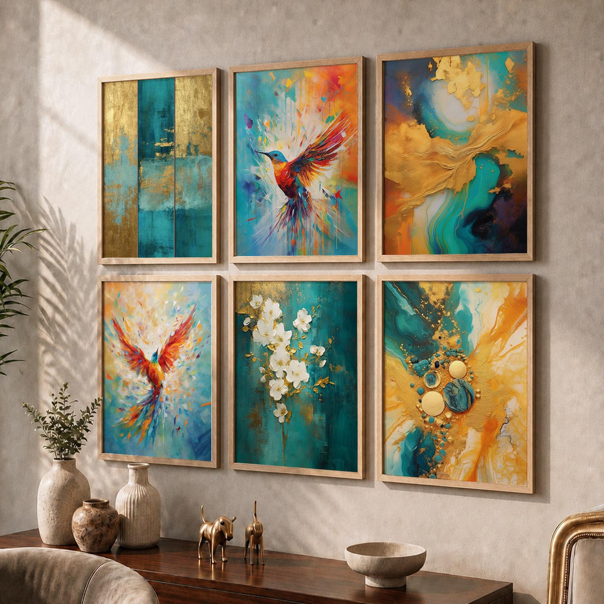 Nature Inspired Framed Art Posters for Home and Office Wall Decor