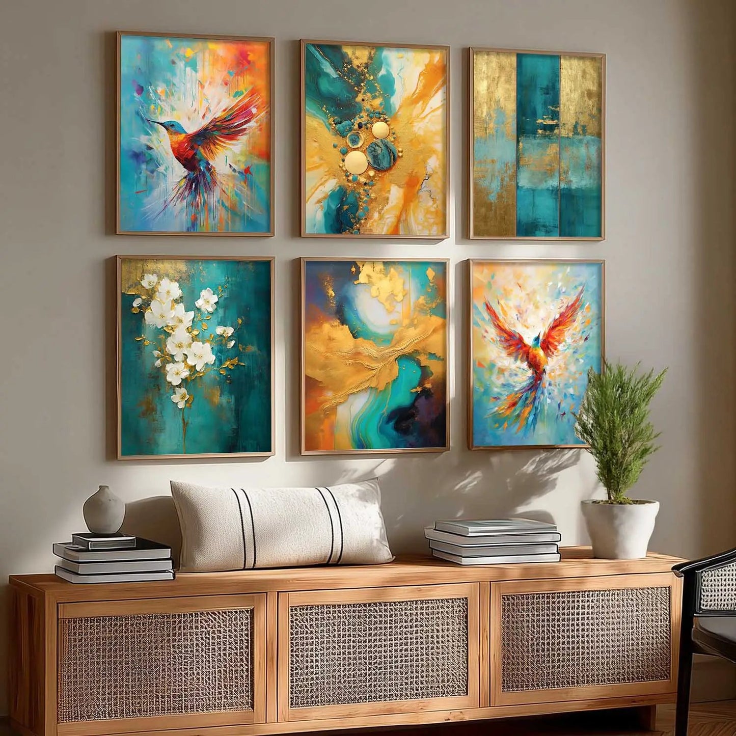 Nature Inspired Framed Art Posters for Home and Office Wall Decor
