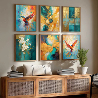 Nature Inspired Framed Art Posters for Home and Office Wall Decor