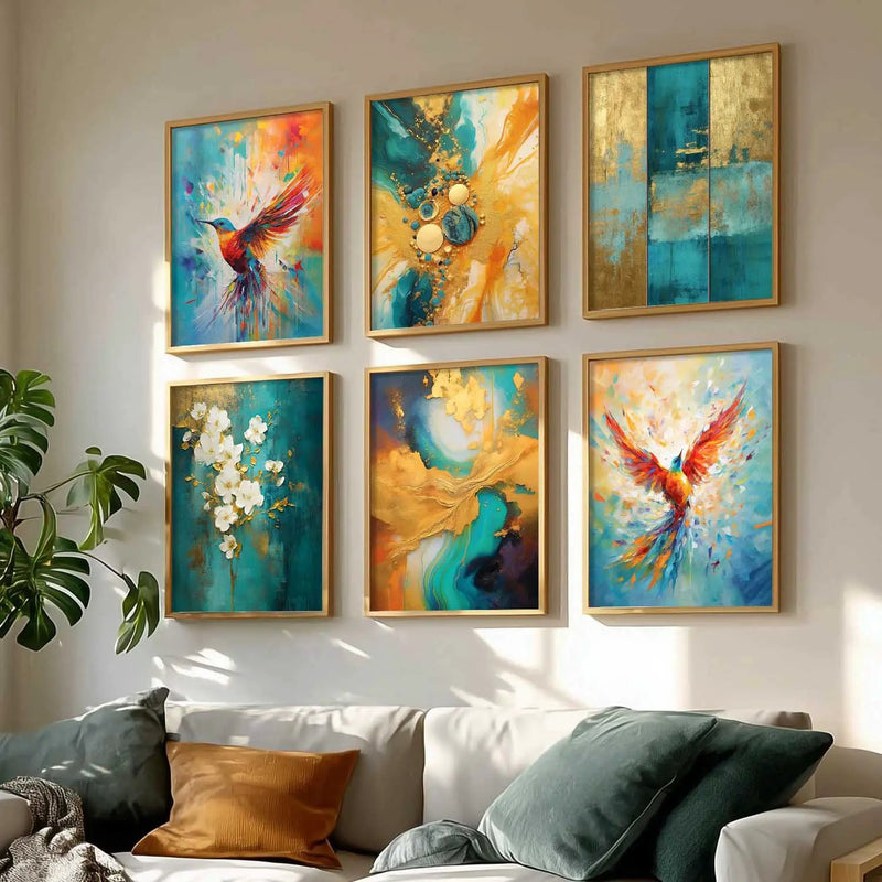 Nature Inspired Framed Art Posters for Home and Office Wall Decor