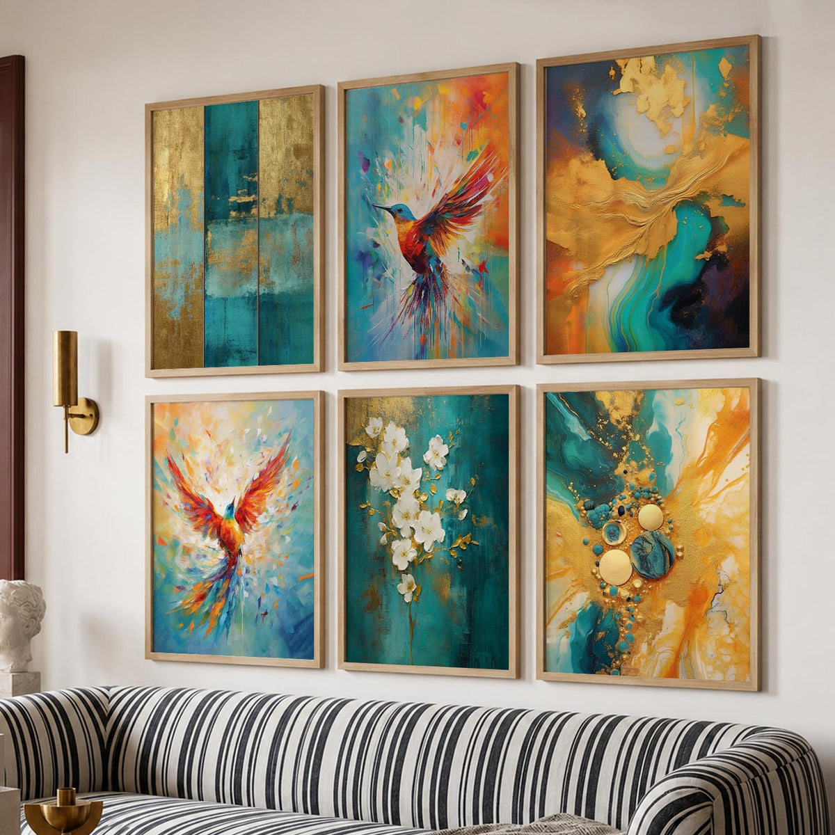 Nature Inspired Framed Art Posters for Home and Office Wall Decor