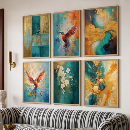 Nature Inspired Framed Art Posters for Home and Office Wall Decor