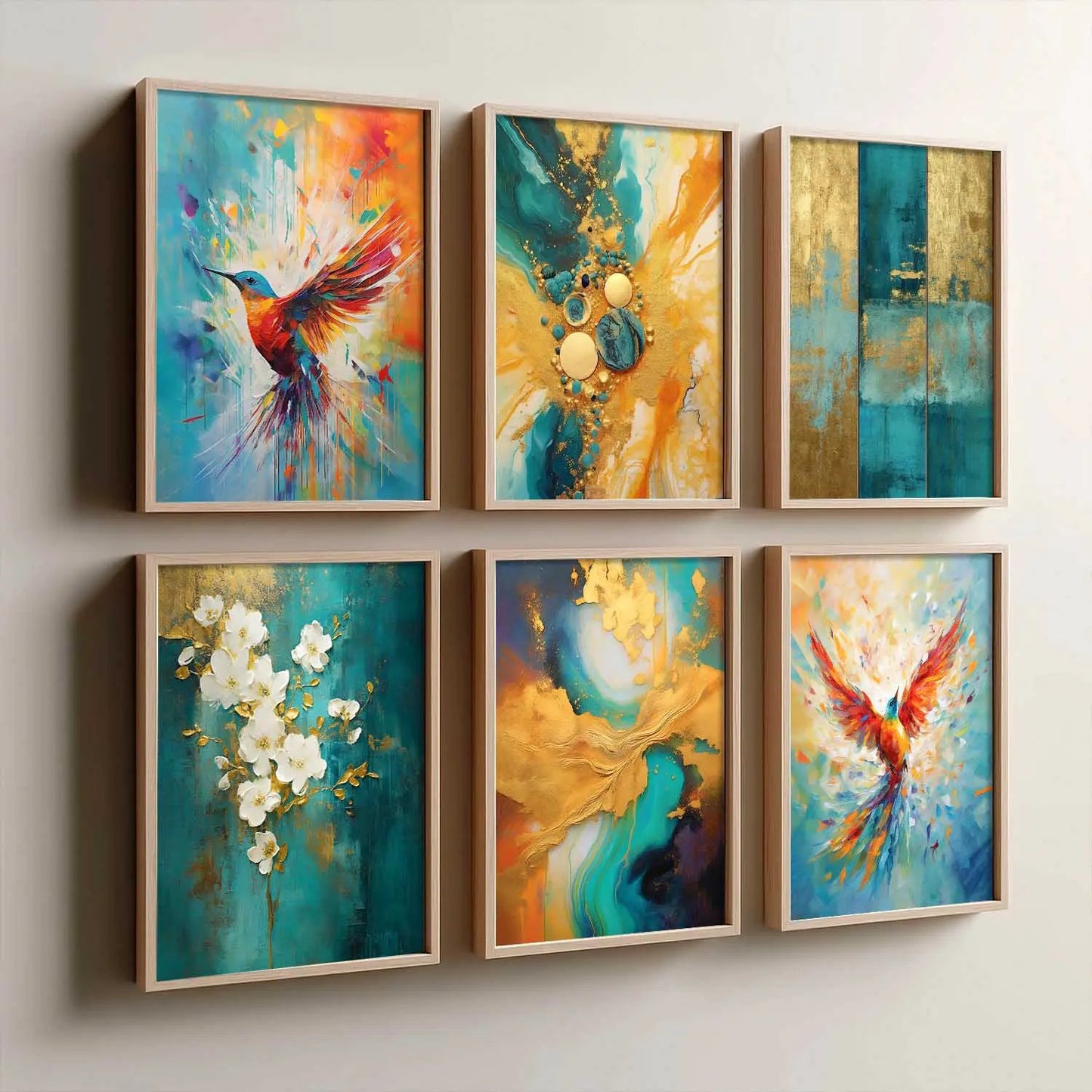 Nature Inspired Framed Art Posters for Home and Office Wall Decor