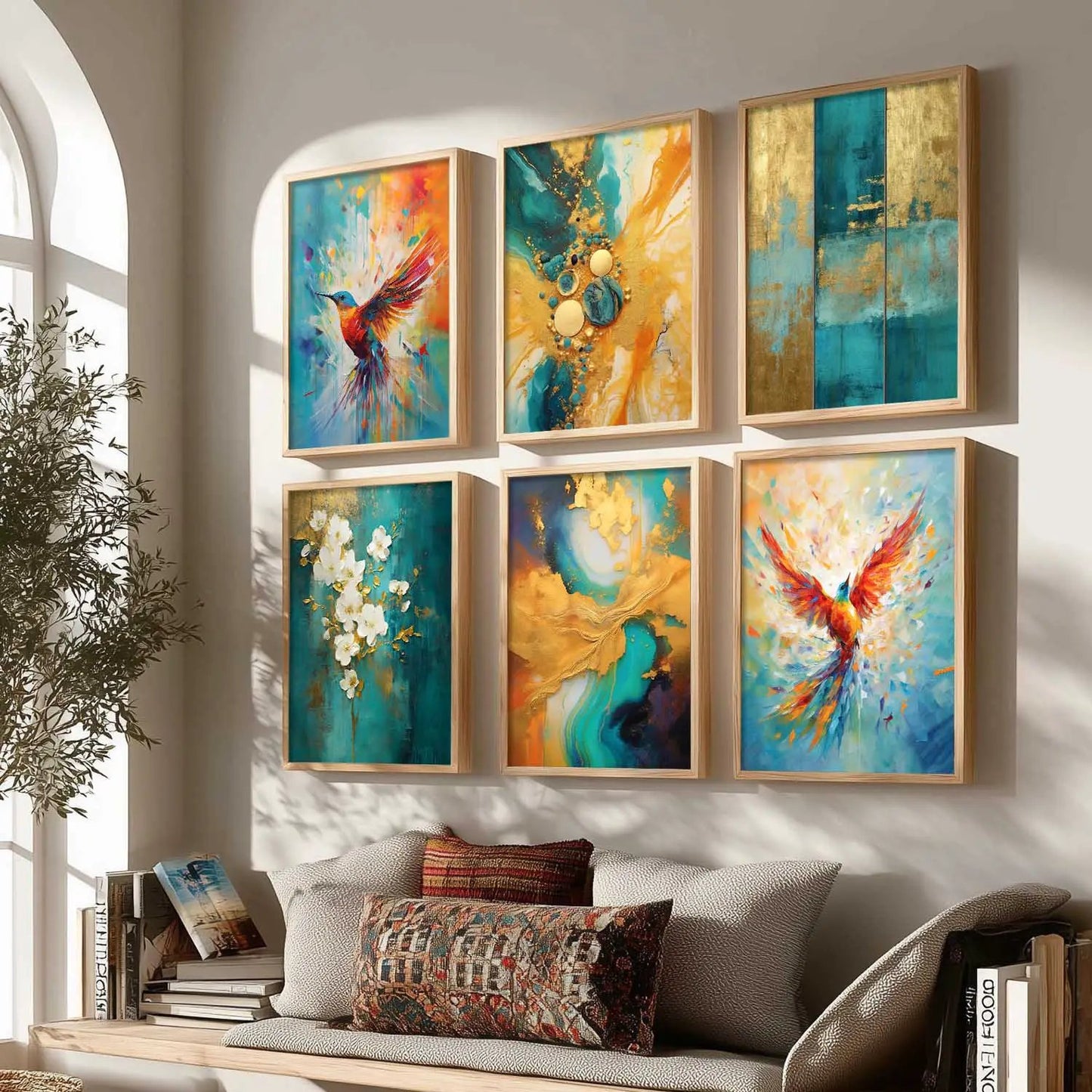 Nature Inspired Framed Art Posters for Home and Office Wall Decor