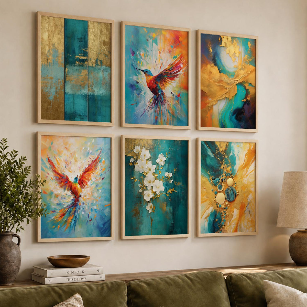 Nature Inspired Framed Art Posters for Home and Office Wall Decor