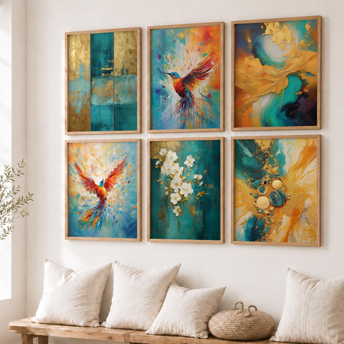 Nature Inspired Framed Art Posters for Home and Office Wall Decor