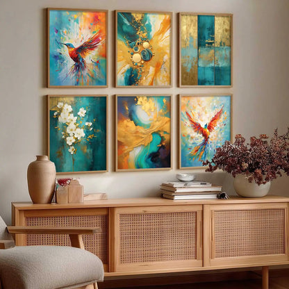 Nature Inspired Framed Art Posters for Home and Office Wall Decor
