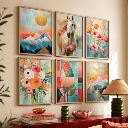 Nature Inspired Framed Art Posters for Home and Office Wall Decor