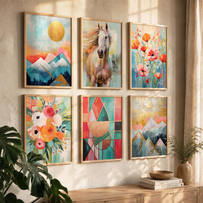 Nature Inspired Framed Art Posters for Home and Office Wall Decor