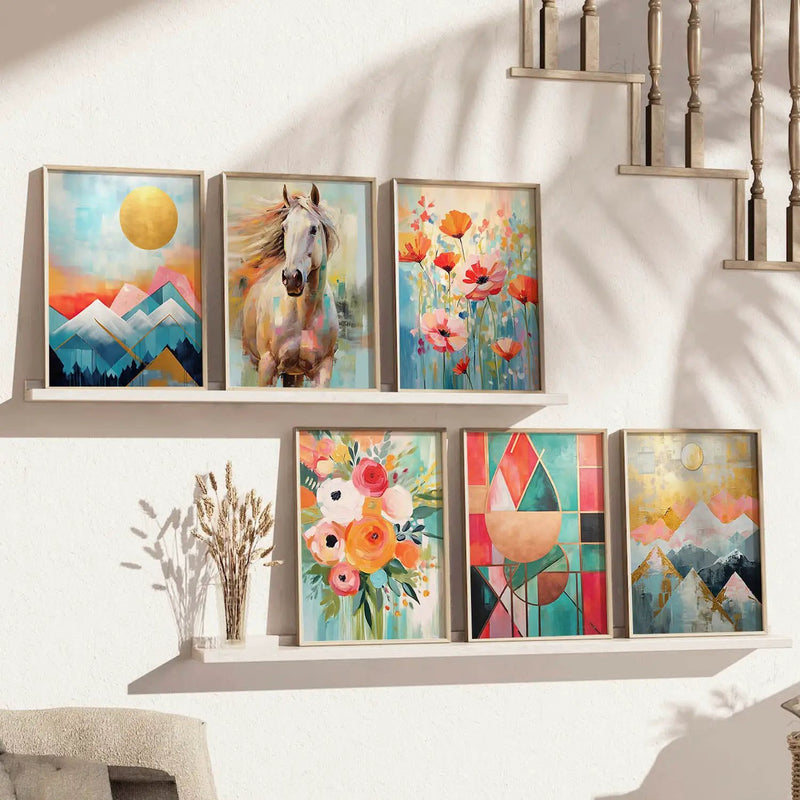 Nature Inspired Framed Art Posters for Home and Office Wall Decor