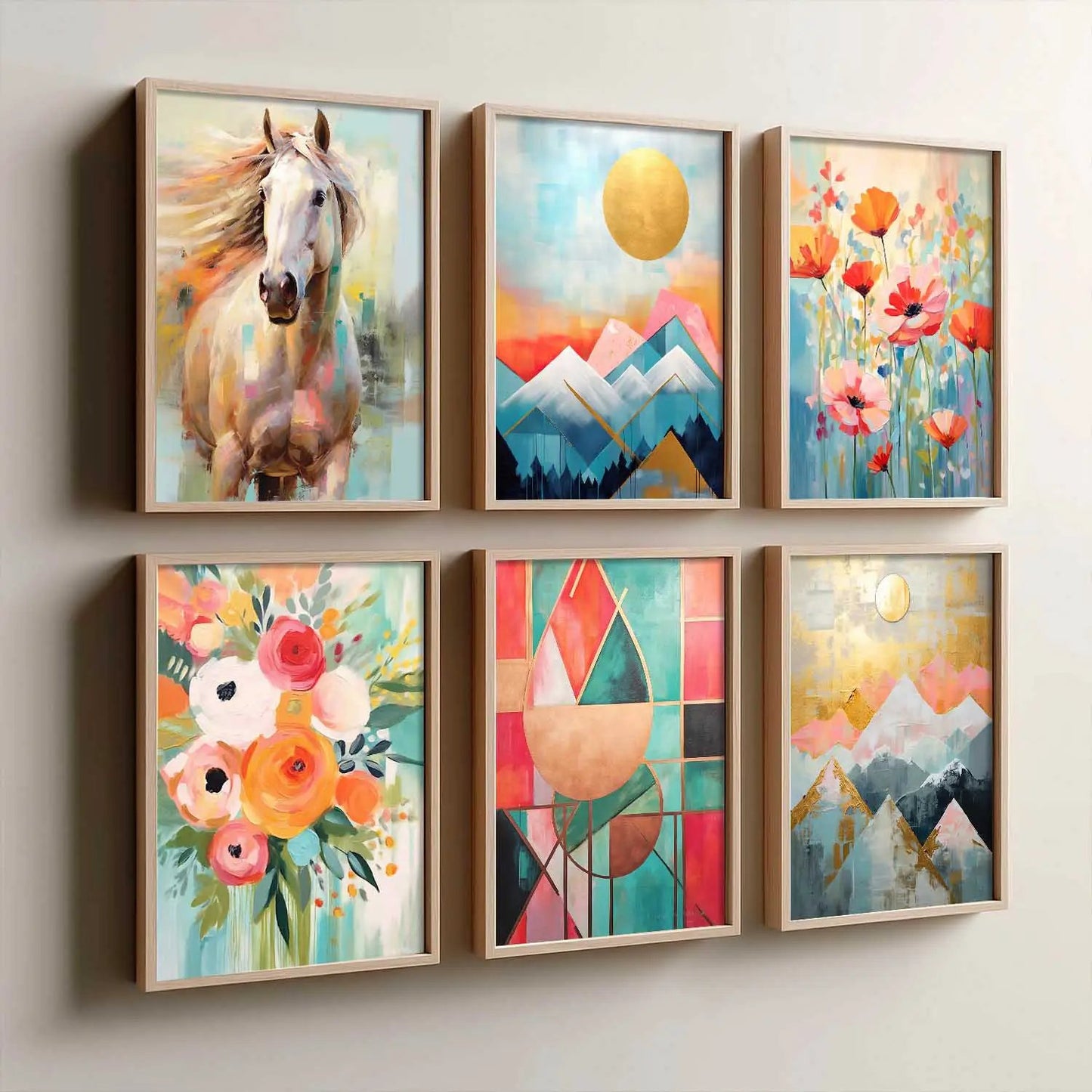 Nature Inspired Framed Art Posters for Home and Office Wall Decor