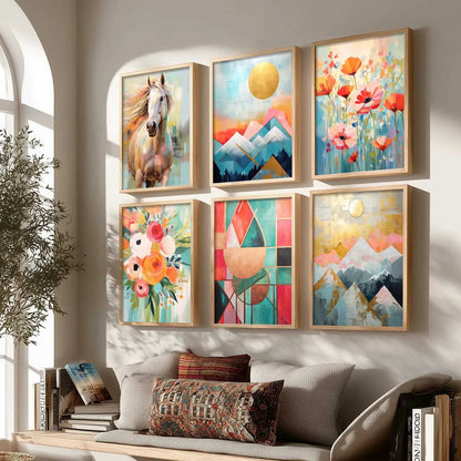 Nature Inspired Framed Art Posters for Home and Office Wall Decor