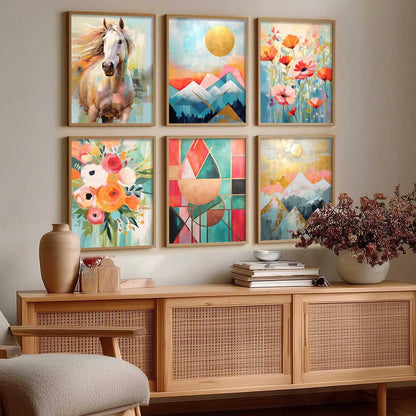 Nature Inspired Framed Art Posters for Home and Office Wall Decor