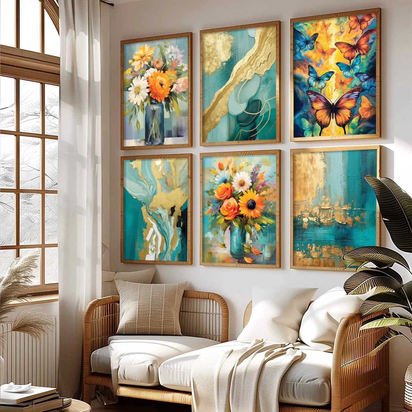 Nature Inspired Framed Art Posters for Home and Office Wall Decor