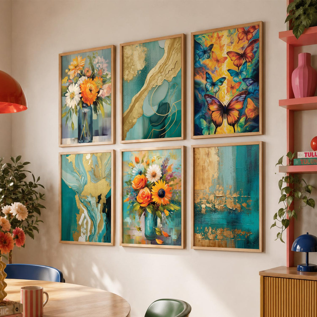 Nature Inspired Framed Art Posters for Home and Office Wall Decor