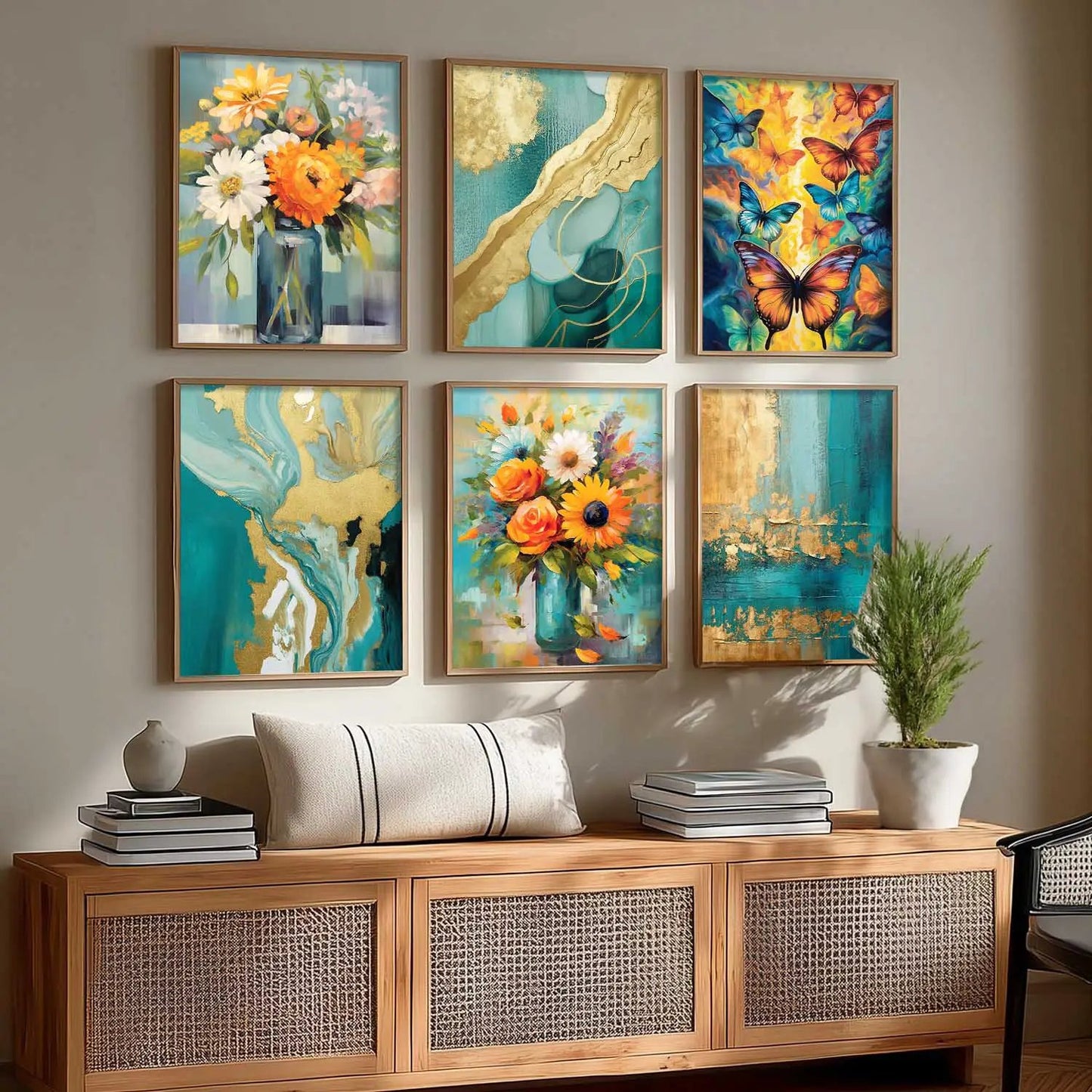 Nature Inspired Framed Art Posters for Home and Office Wall Decor