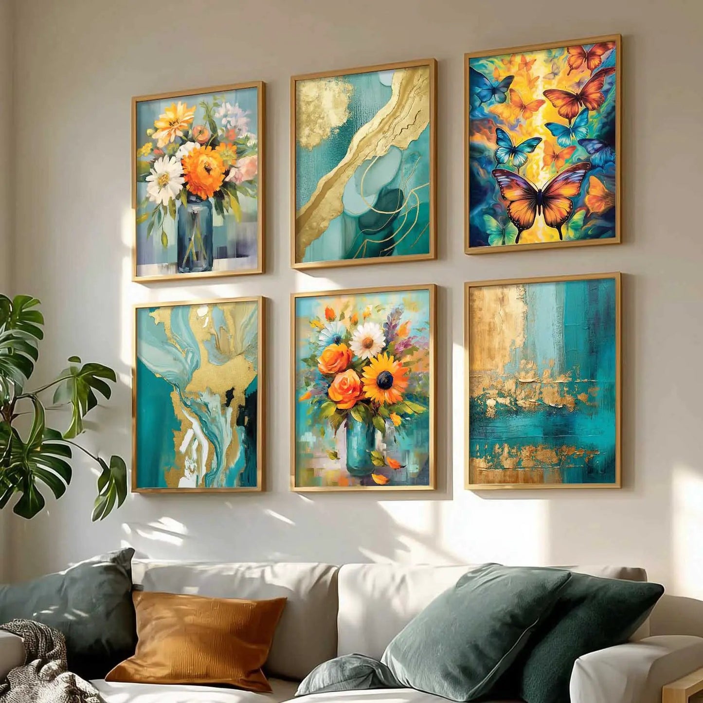 Nature Inspired Framed Art Posters for Home and Office Wall Decor