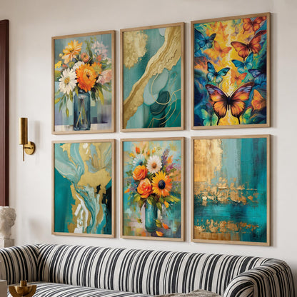 Nature Inspired Framed Art Posters for Home and Office Wall Decor