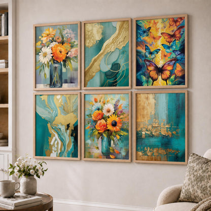 Nature Inspired Framed Art Posters for Home and Office Wall Decor