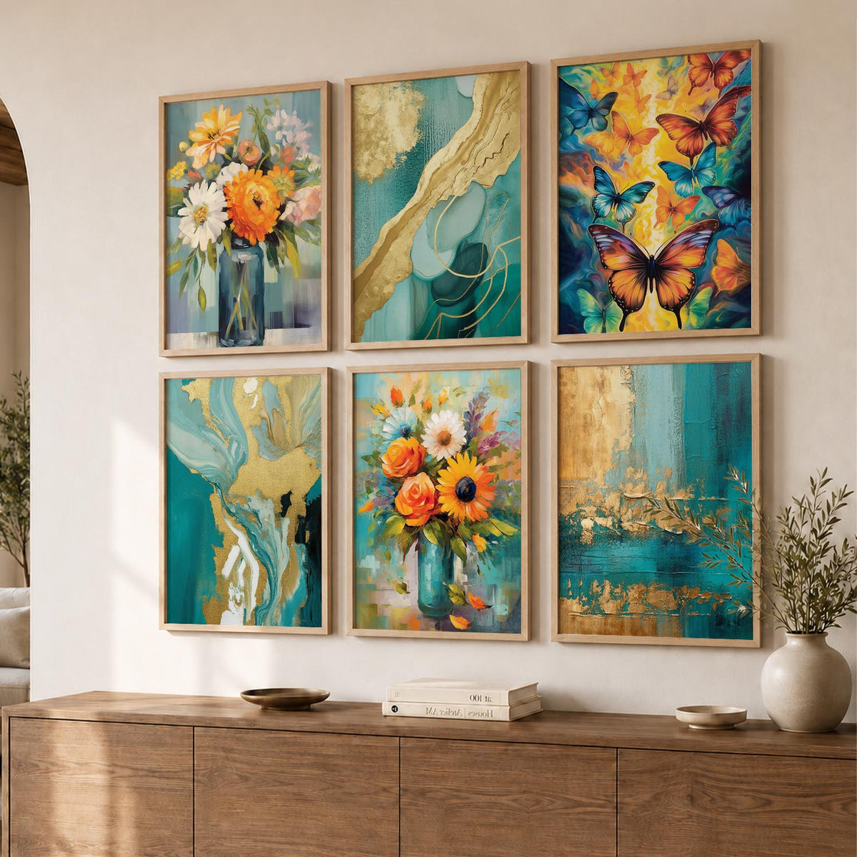 Nature Inspired Framed Art Posters for Home and Office Wall Decor