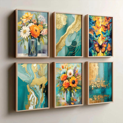 Nature Inspired Framed Art Posters for Home and Office Wall Decor