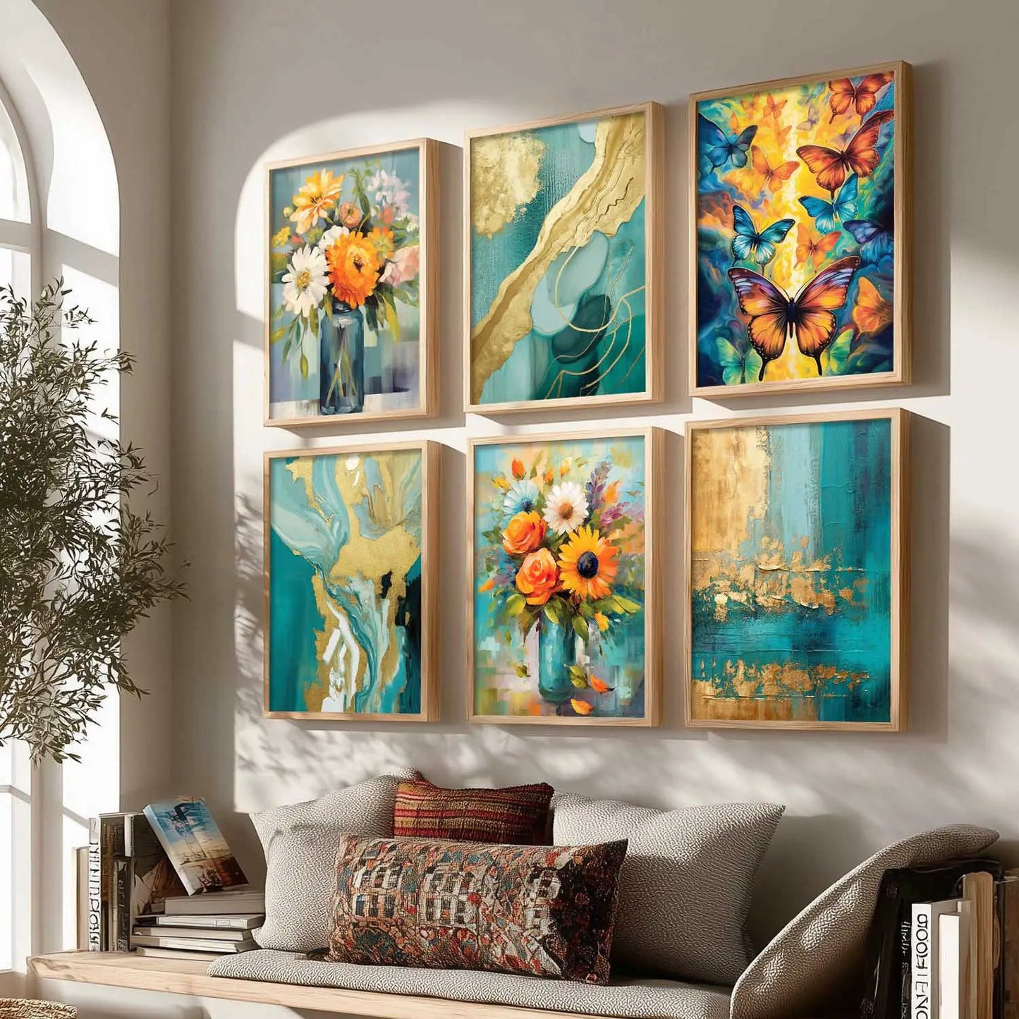 Nature Inspired Framed Art Posters for Home and Office Wall Decor
