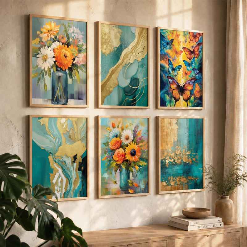 Nature Inspired Framed Art Posters for Home and Office Wall Decor