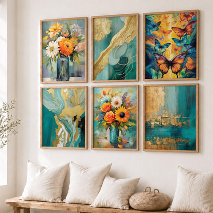 Nature Inspired Framed Art Posters for Home and Office Wall Decor