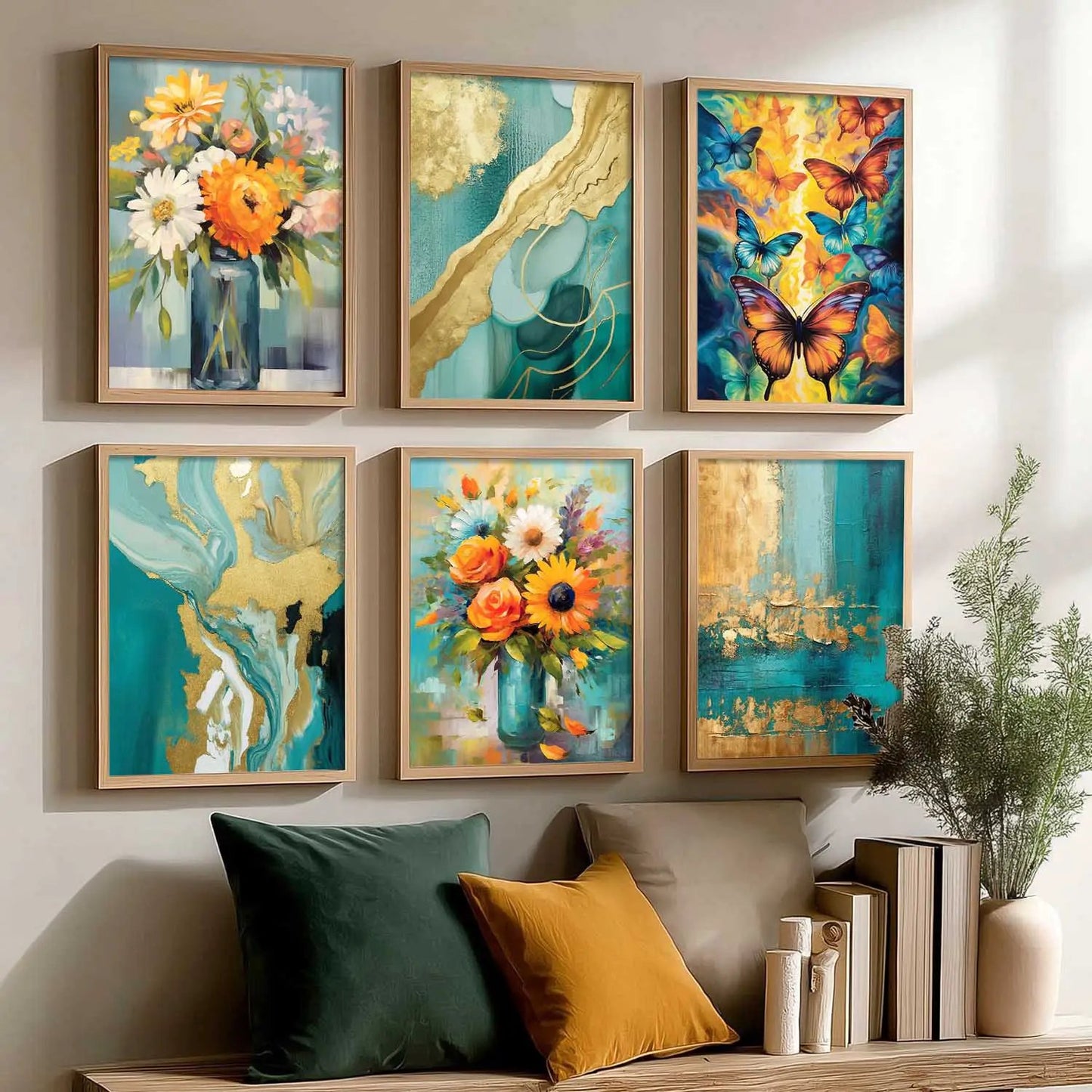 Nature Inspired Framed Art Posters for Home and Office Wall Decor
