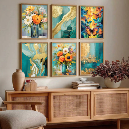Nature Inspired Framed Art Posters for Home and Office Wall Decor