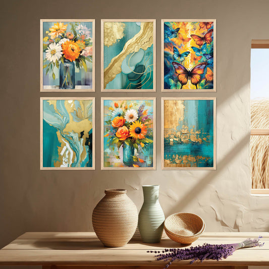 Nature Inspired Framed Art Posters for Home and Office Wall Decor