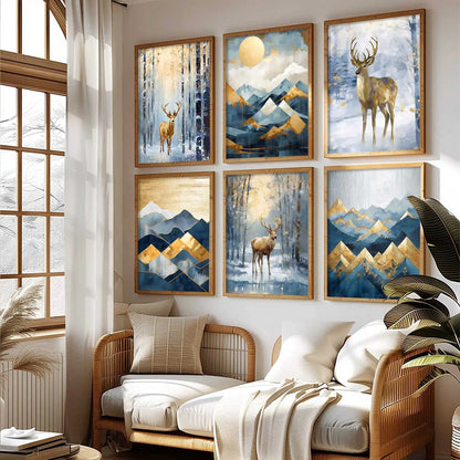 Deer Wall Art Framed Art Posters For Home And Wall Decor