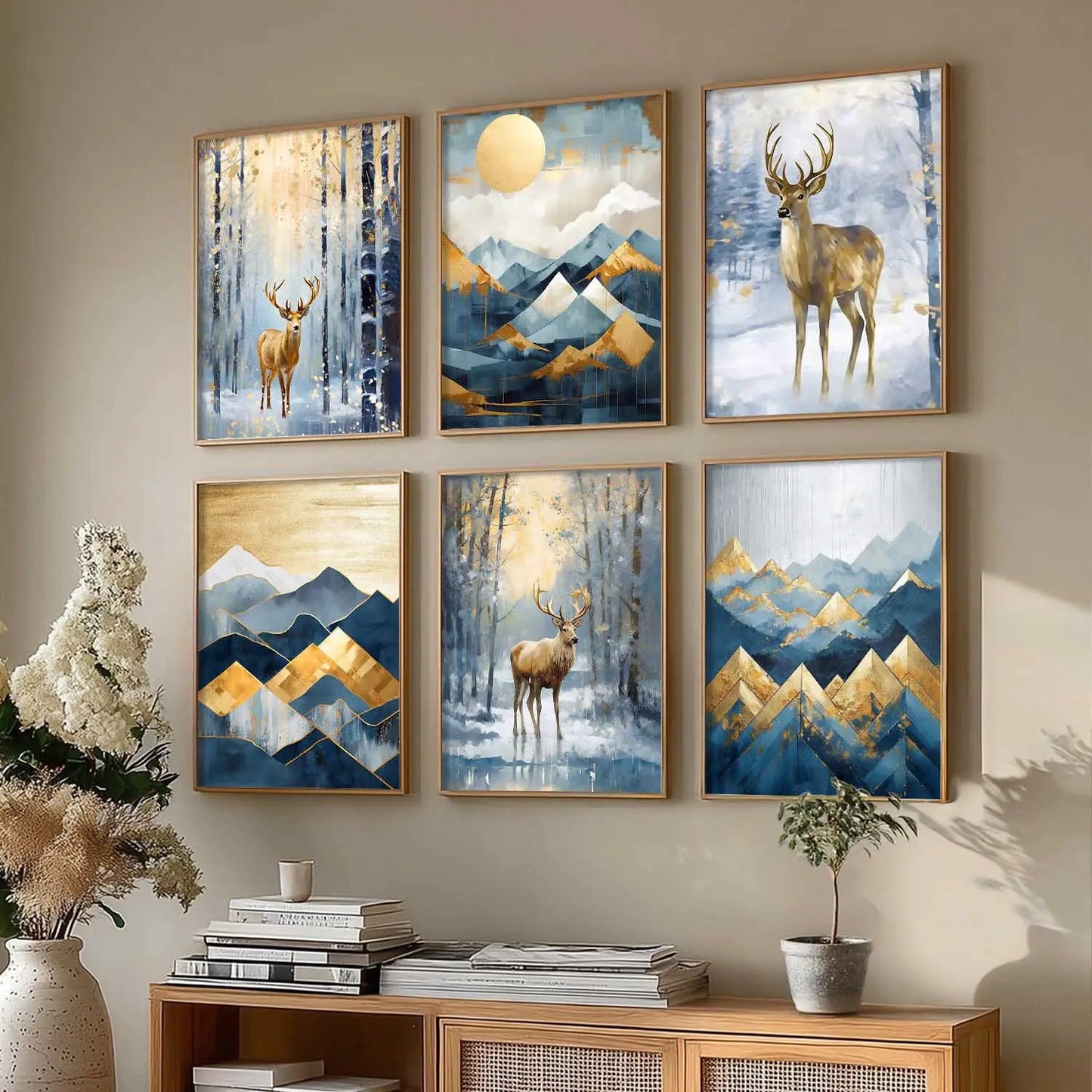 Deer Wall Art Framed Art Posters For Home And Wall Decor