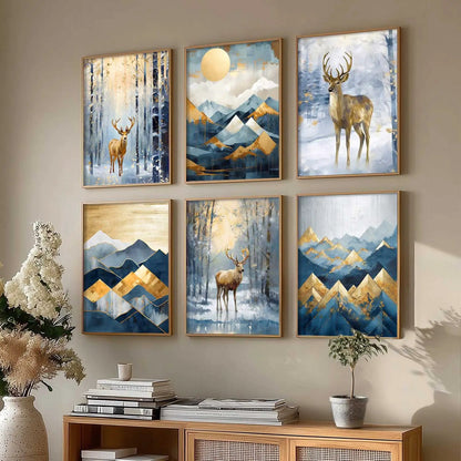 Deer Wall Art Framed Art Posters For Home And Wall Decor