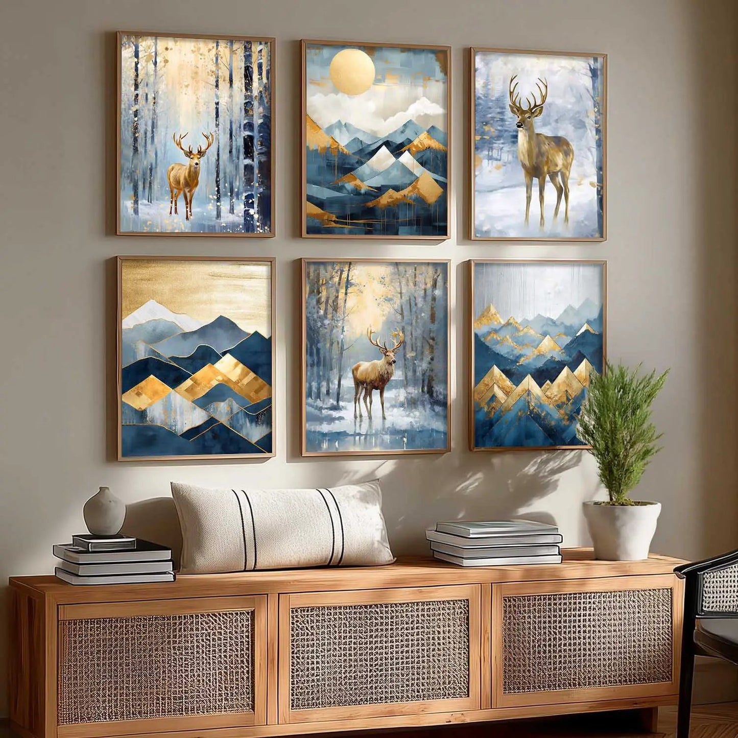 Deer Wall Art Framed Art Posters For Home And Wall Decor