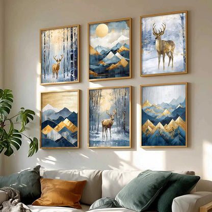 Deer Wall Art Framed Art Posters For Home And Wall Decor