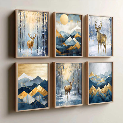Deer Wall Art Framed Art Posters For Home And Wall Decor
