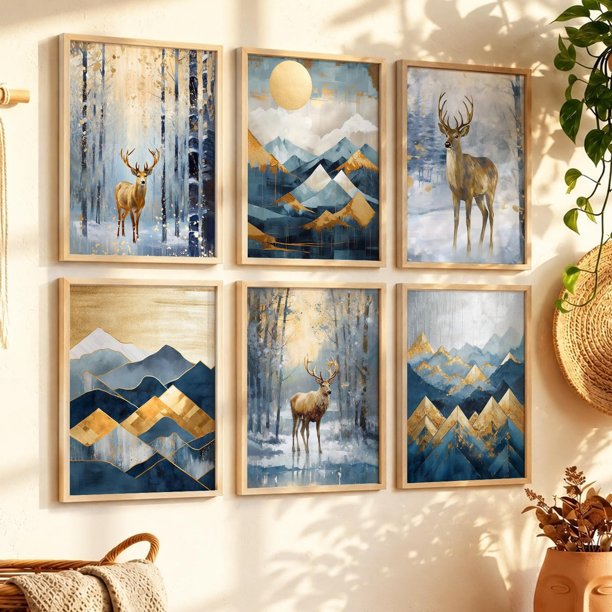 Deer Wall Art Framed Art Posters For Home And Wall Decor