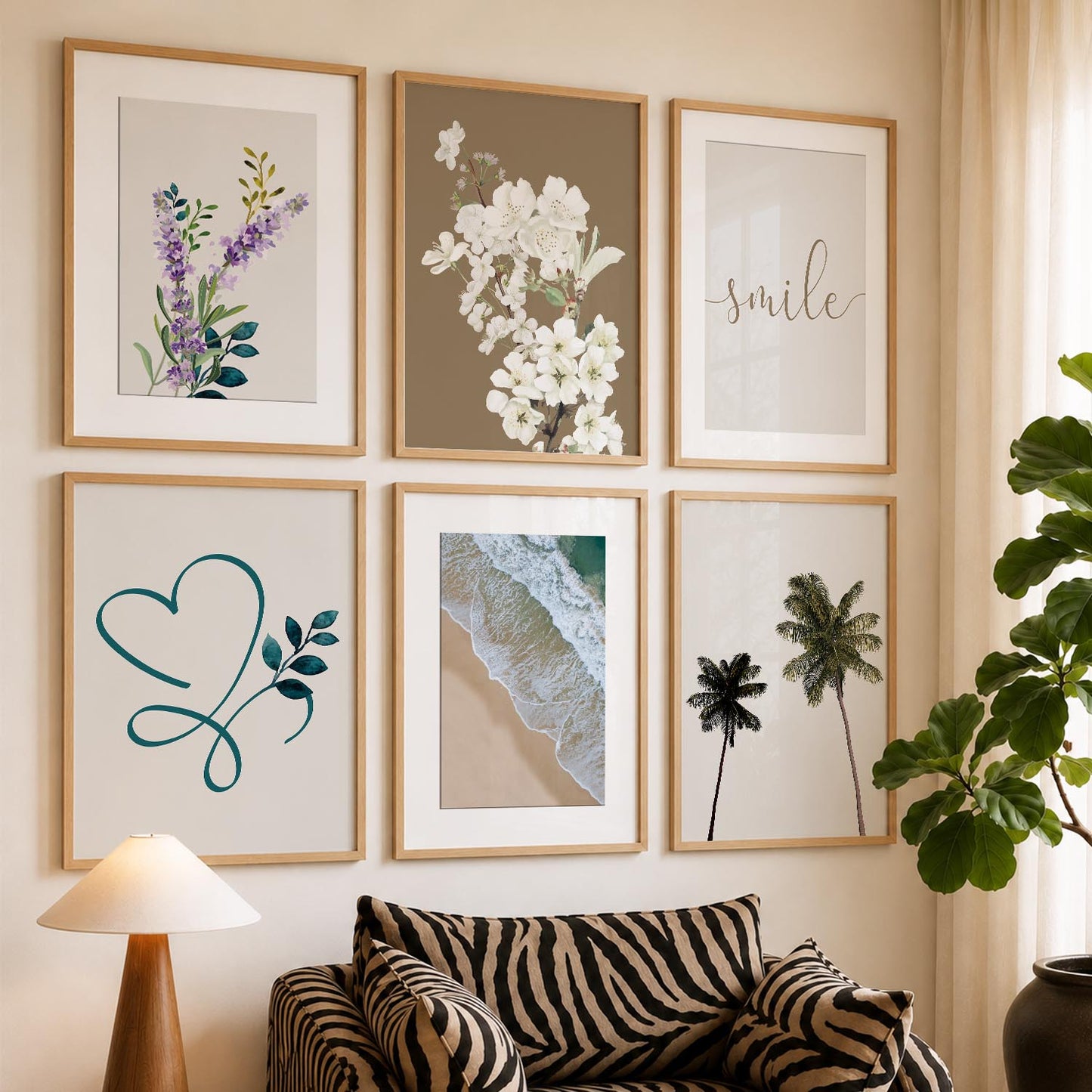 Nature Inspired Framed Art Posters for Home and Office Wall Decor