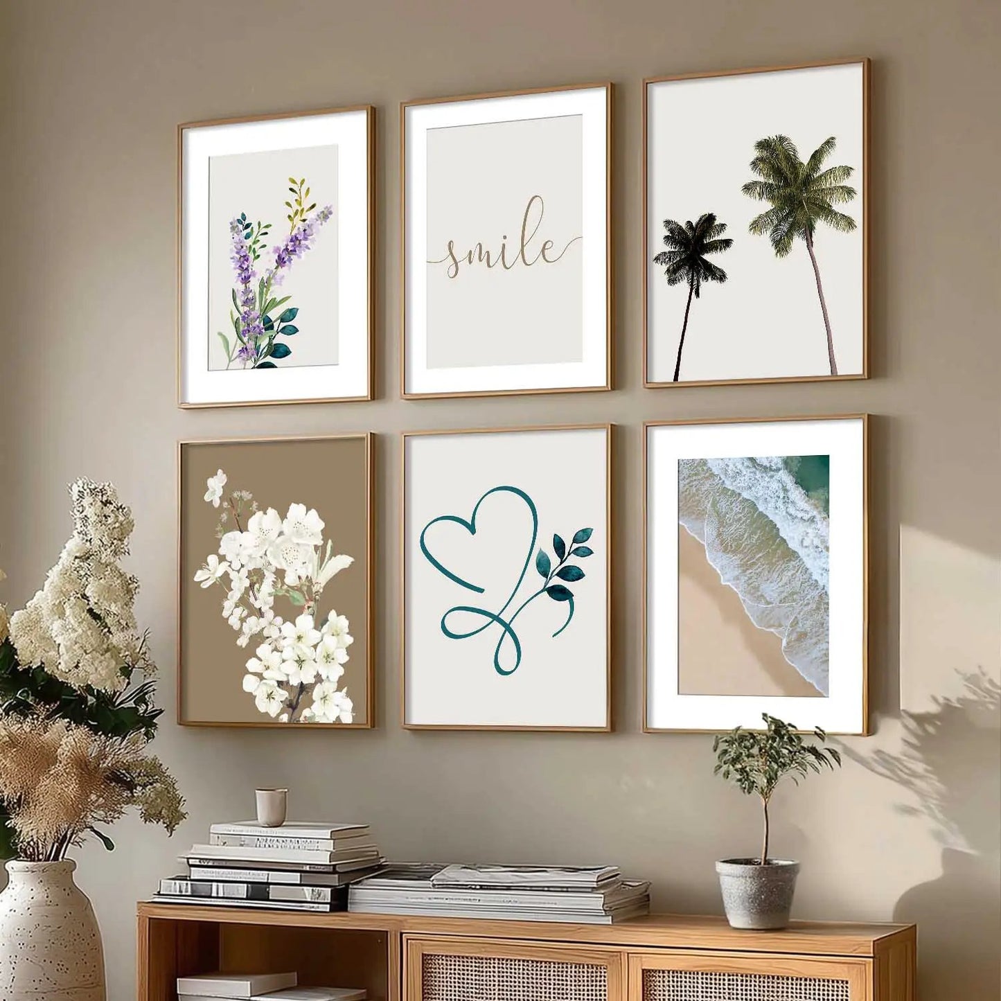 Nature Inspired Framed Art Posters for Home and Office Wall Decor