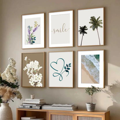 Nature Inspired Framed Art Posters for Home and Office Wall Decor