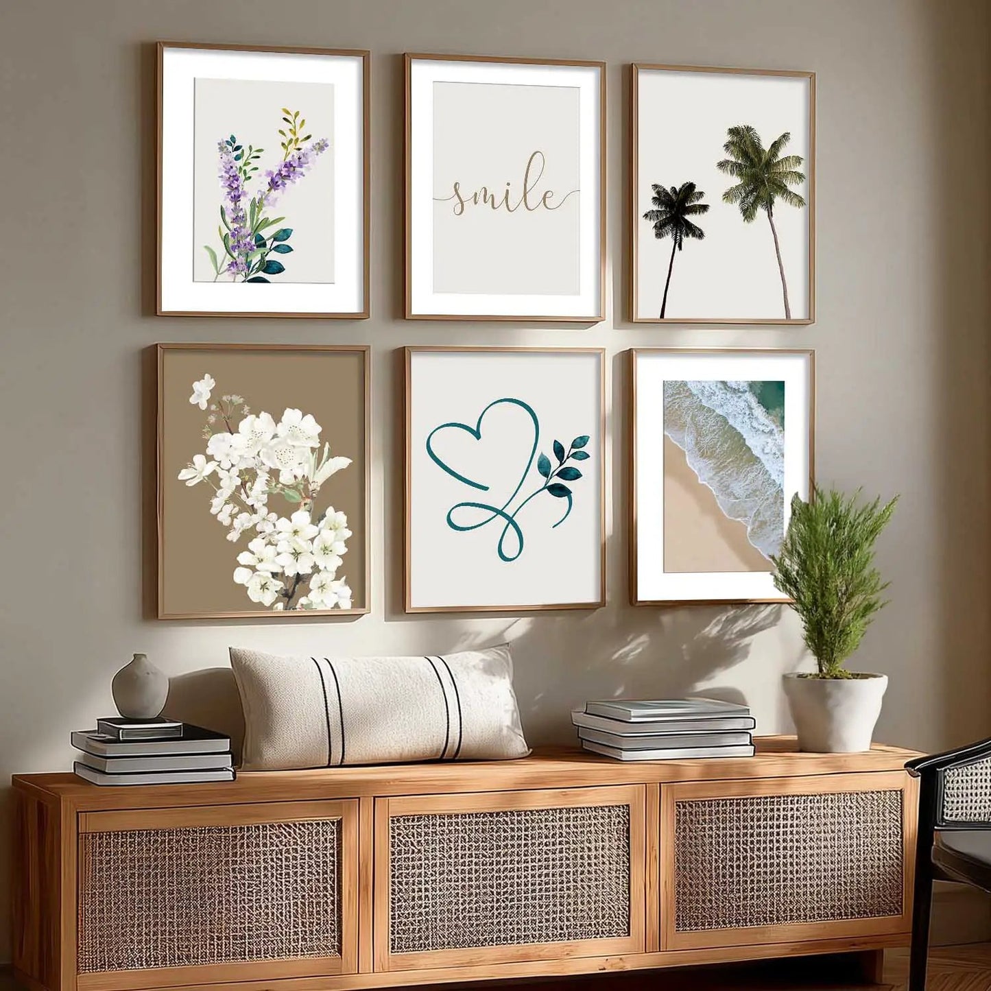 Nature Inspired Framed Art Posters for Home and Office Wall Decor