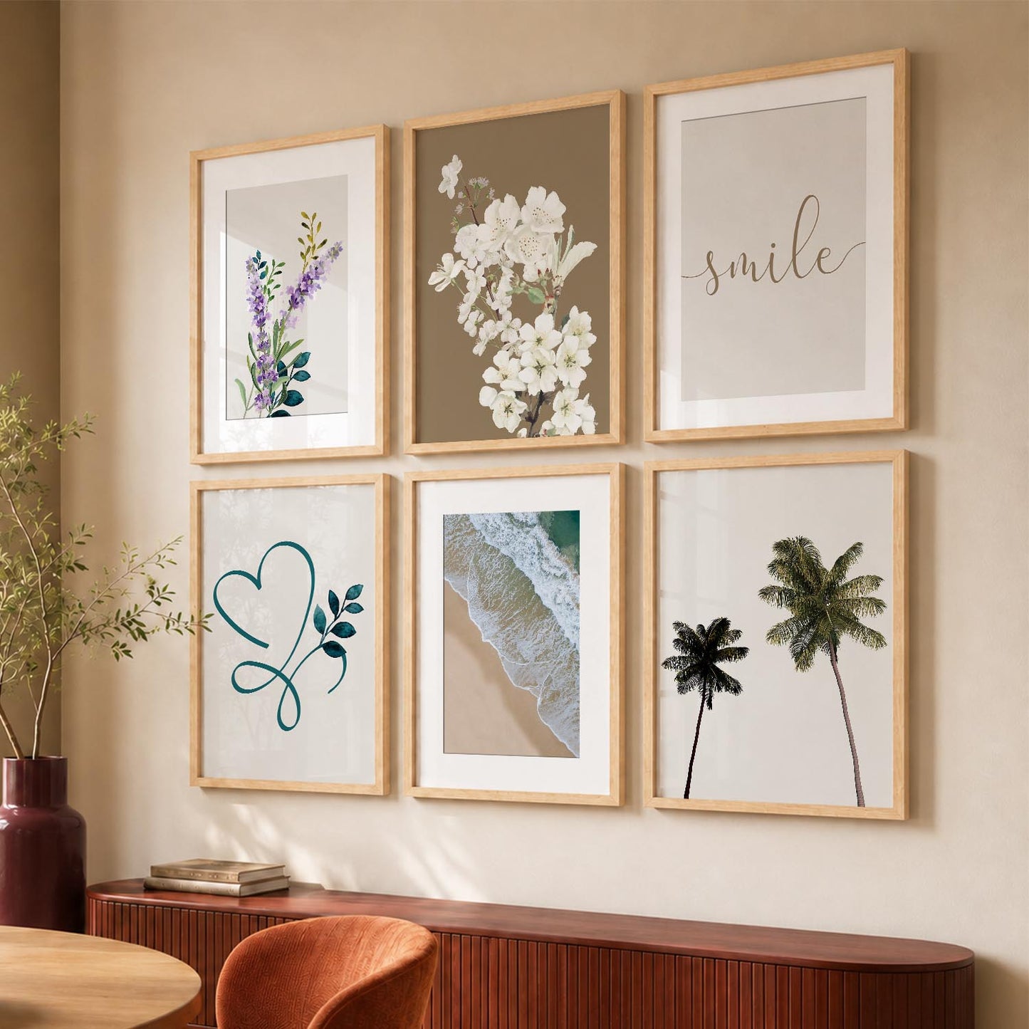 Nature Inspired Framed Art Posters for Home and Office Wall Decor