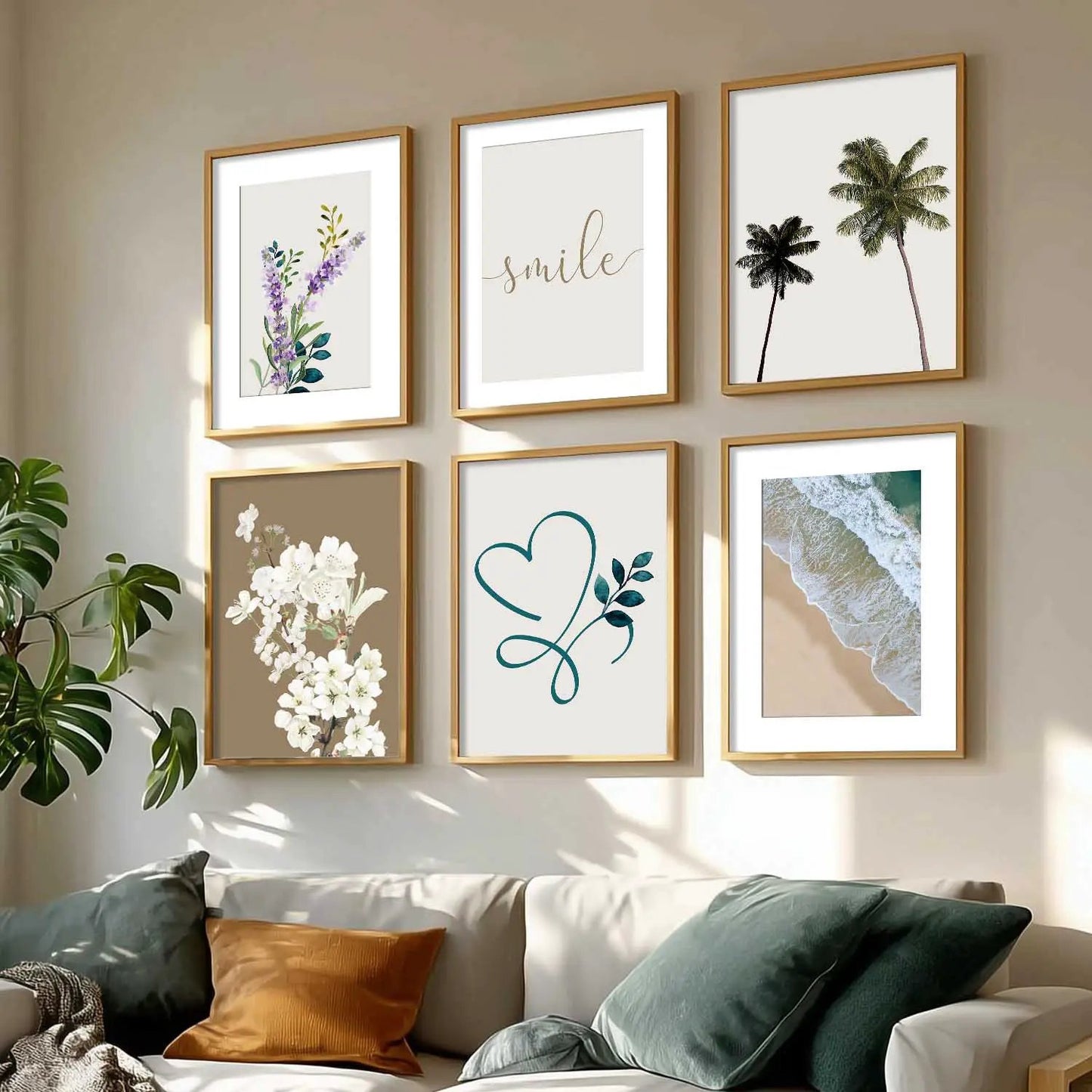 Nature Inspired Framed Art Posters for Home and Office Wall Decor