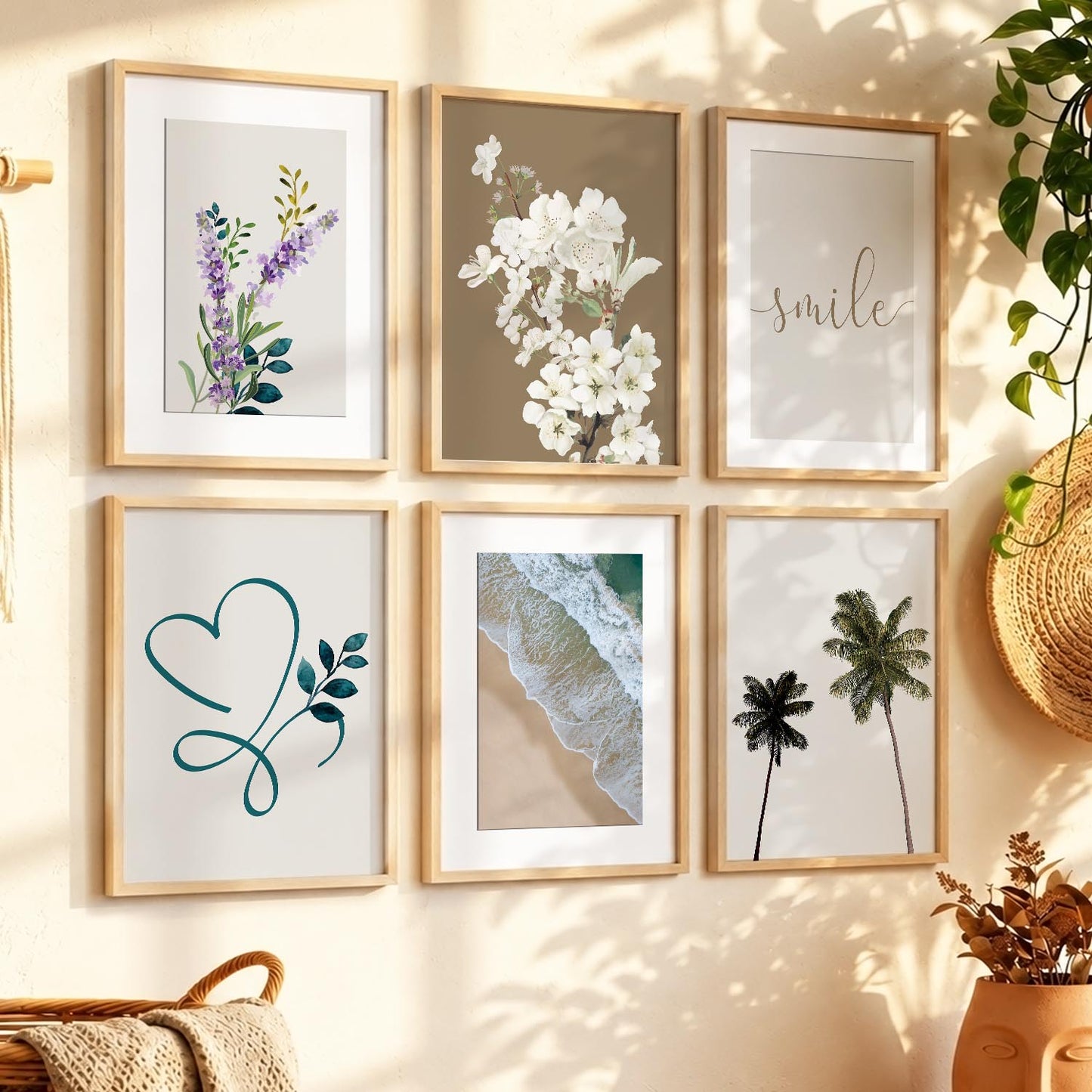 Nature Inspired Framed Art Posters for Home and Office Wall Decor