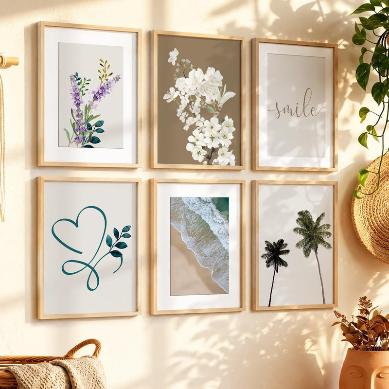 Nature Inspired Framed Art Posters for Home and Office Wall Decor