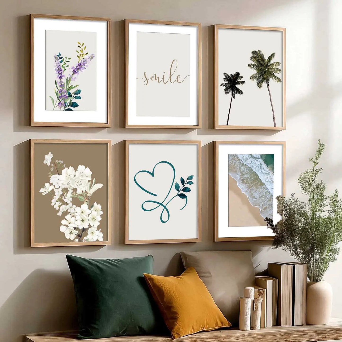Nature Inspired Framed Art Posters for Home and Office Wall Decor